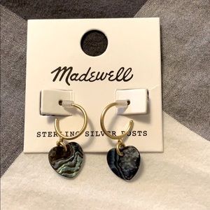 NWT - Madewell heart earrings (sterling silver)